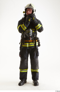 Sam Atkins Fire Fighter with Helmet standing whole body 0001.jpg